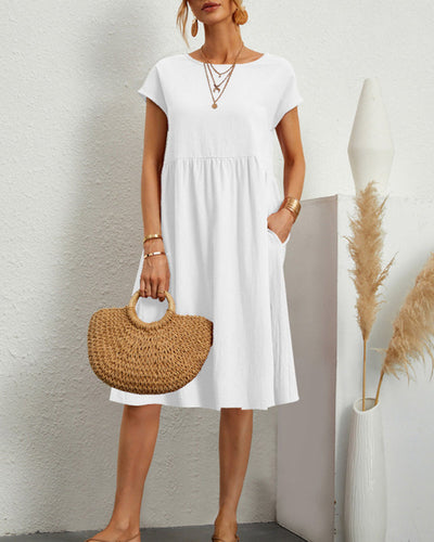 Laluna® | Relaxed Fit Round Neck Dress