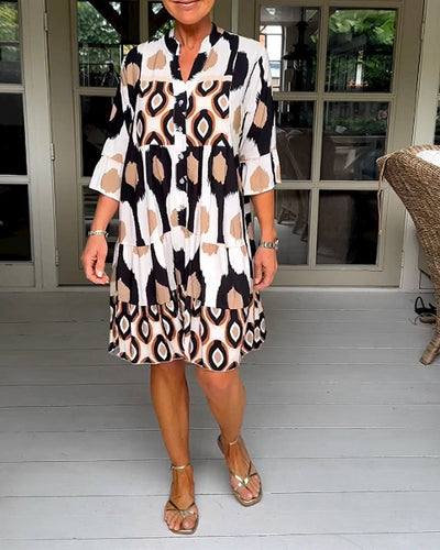 Laluna® | 3/4 Sleeve Printed Dress