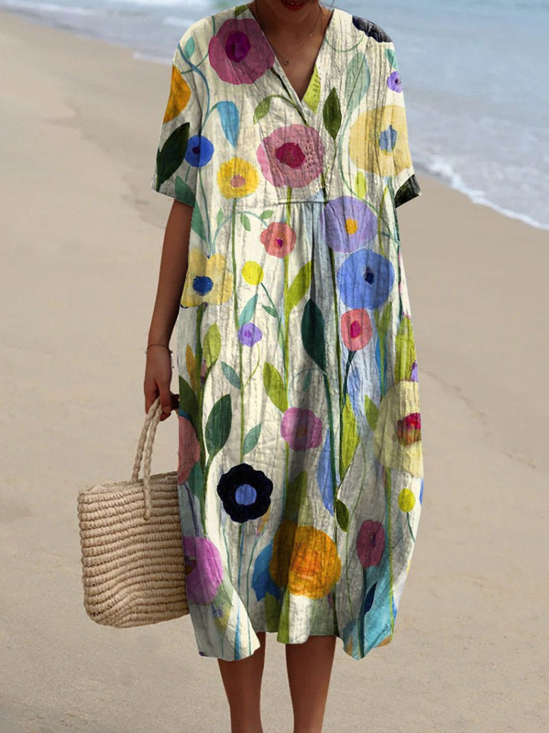 Nicka™ | Floral Print Dress in Bold Colors