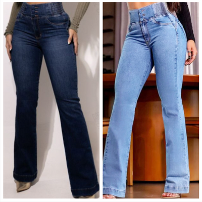 Laluna® High-Waisted Stretch Flare Jeans
