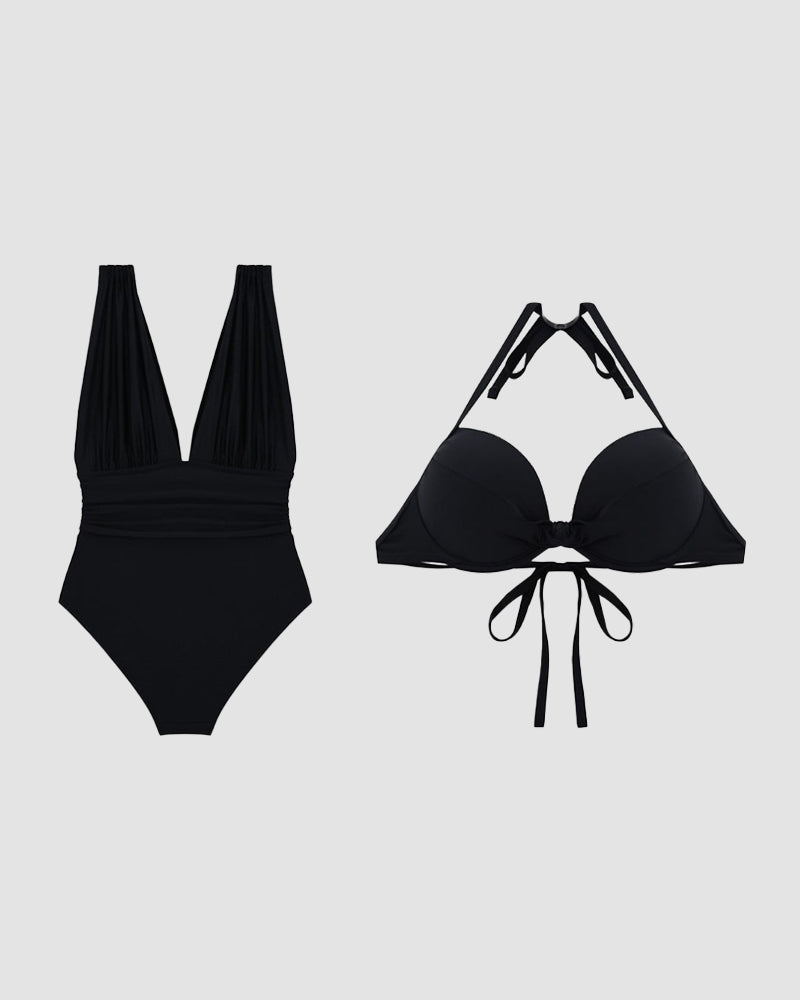 Elegant V-Neck Luxury Shaping Swimsuit