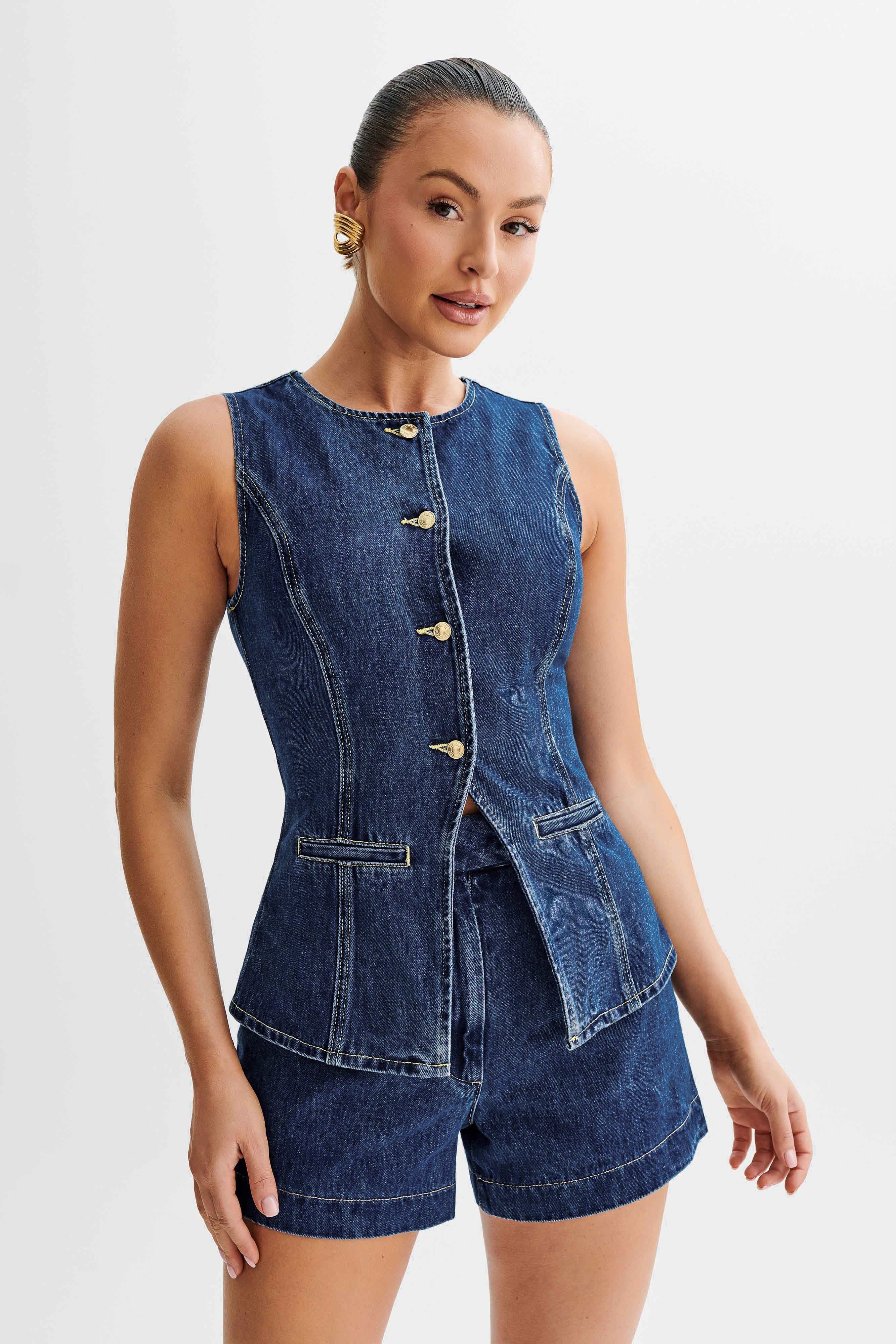 LALUNA® | Denim Button-Up Ensemble
