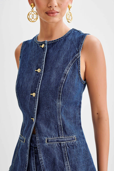 LALUNA® | Denim Button-Up Ensemble