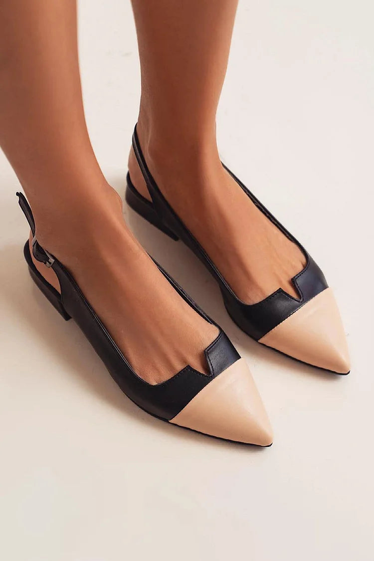 Caterina - Elegant ballerinas with contrasting tips
