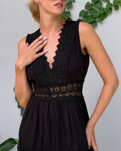 Laluna® V-Neck Lace Dress