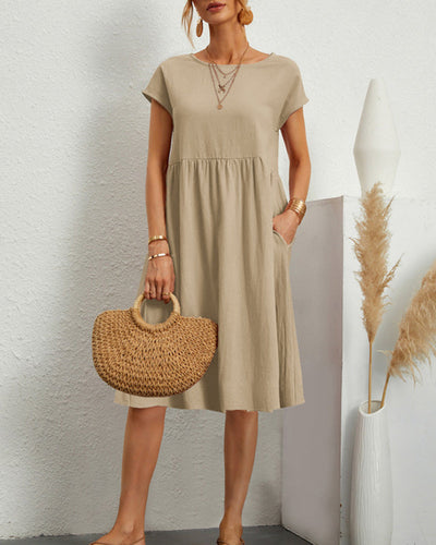 Laluna® | Relaxed Fit Round Neck Dress