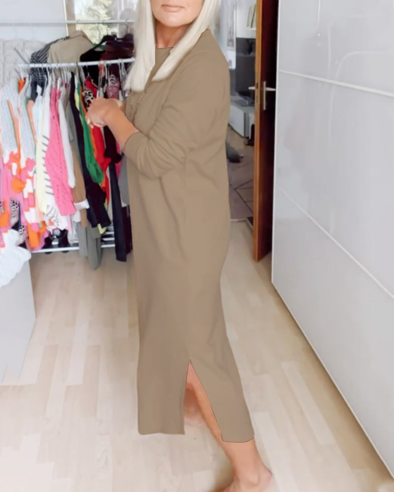 Laluna® | Round Neck Casual Dress