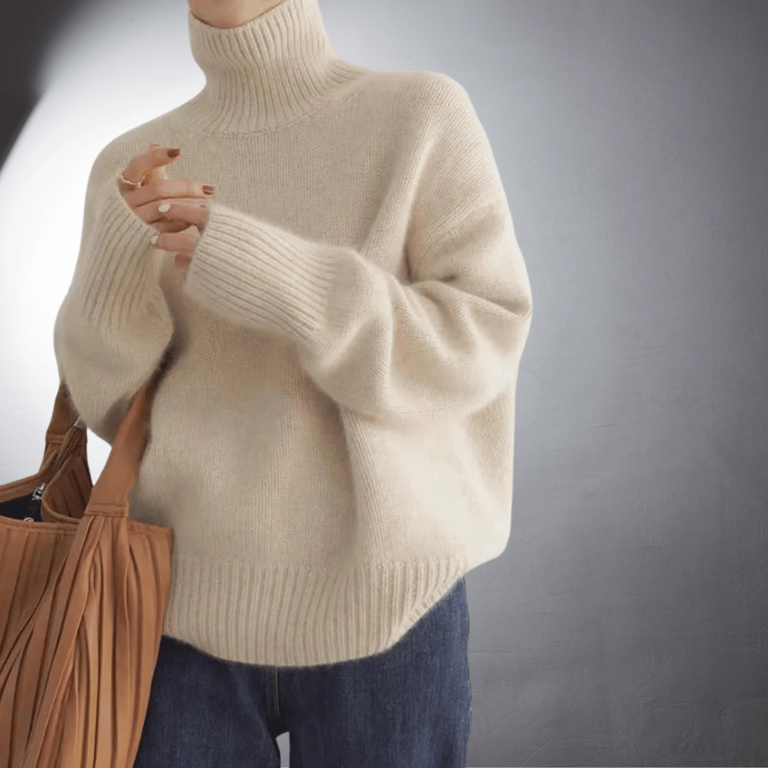 LALUNA® | Luxurious Cashmere Cowl Neck Sweater