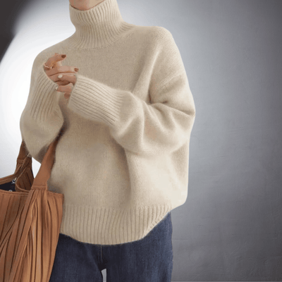 LALUNA® | Luxurious Cashmere Cowl Neck Sweater