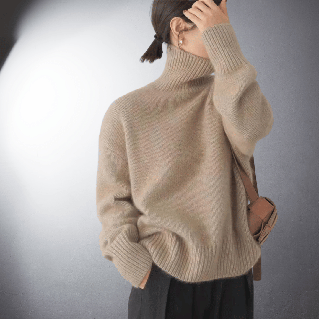 LALUNA® | Luxurious Cashmere Cowl Neck Sweater