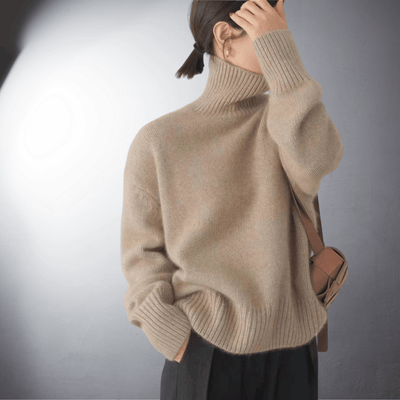 LALUNA® | Luxurious Cashmere Cowl Neck Sweater