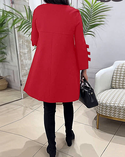 Laluna® | Relaxed Knee-Length Dress with Long Sleeves