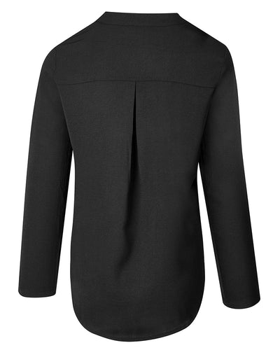 Laluna® | Casual Top Featuring Sequin Detail and Button Accents