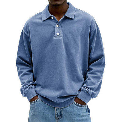 Matteo | Long Sleeve Polo Shirt for Men
