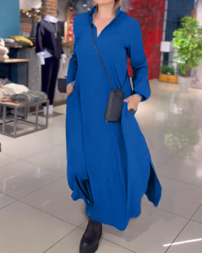 Laluna® | Flowing Maxi Dress with Side Slit