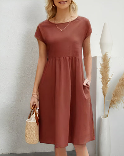 Laluna® | Relaxed Fit Round Neck Dress