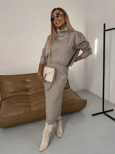 LALUNA® | Coordinated Dress and Turtleneck Set