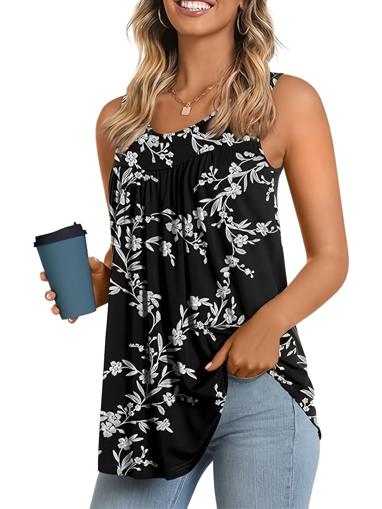 Laluna® | Chic Floral Pattern Blouse