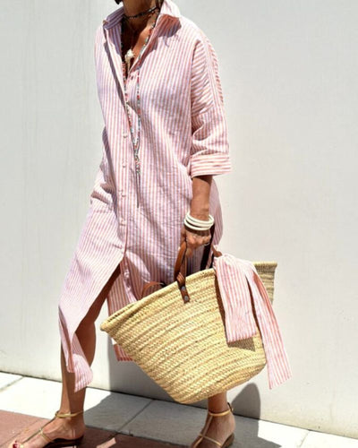 Laluna® | Timeless Striped Shirt Dress