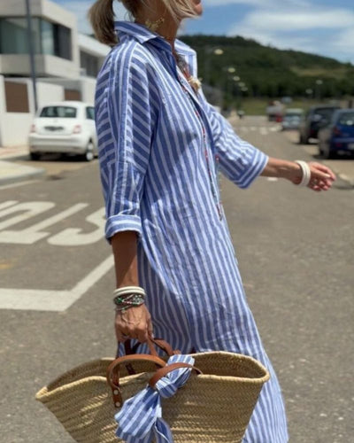 Laluna® | Timeless Striped Shirt Dress