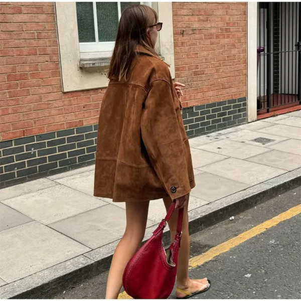 Laluna® | Chic Suede Statement Coat