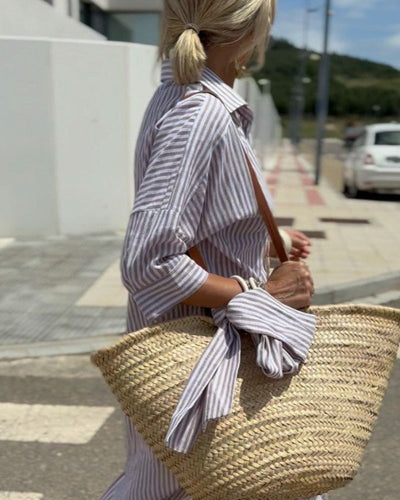 Laluna® | Timeless Striped Shirt Dress