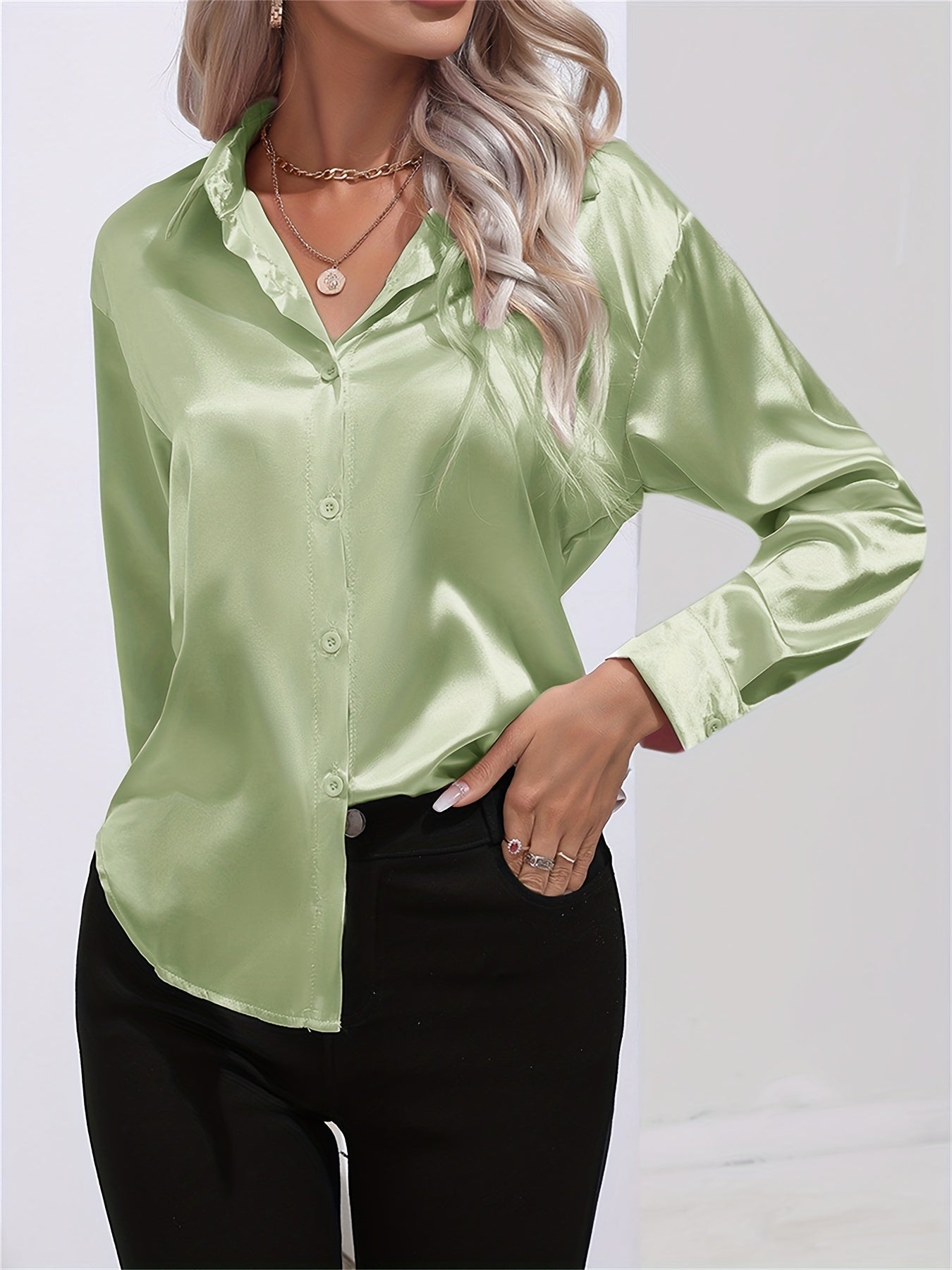 LALUNA® | Luxurious Satin Blouse