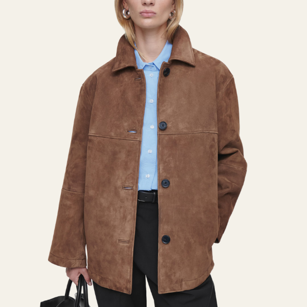 Laluna® Suede Jacket with Collar