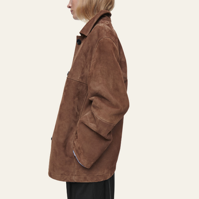 Laluna® Suede Jacket with Collar