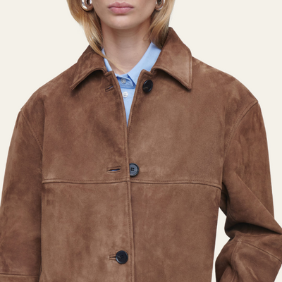 Laluna® Suede Jacket with Collar