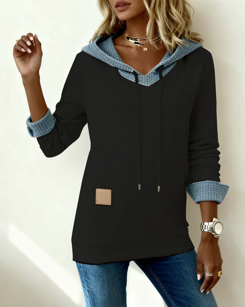 Laluna® | Casual Hoodie Sweatshirt with Waffle Inserts