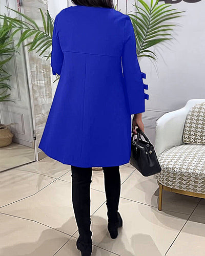Laluna® | Relaxed Knee-Length Dress with Long Sleeves
