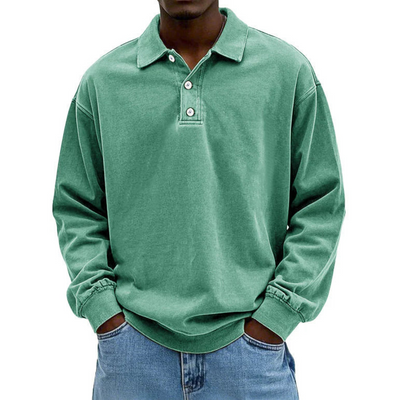 Matteo | Long Sleeve Polo Shirt for Men
