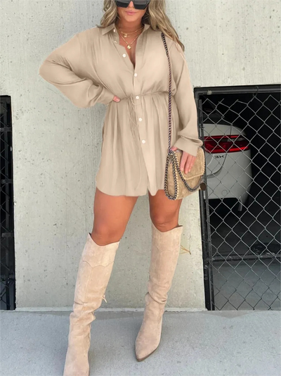 Laluna® | Chic Satin Romper Dress
