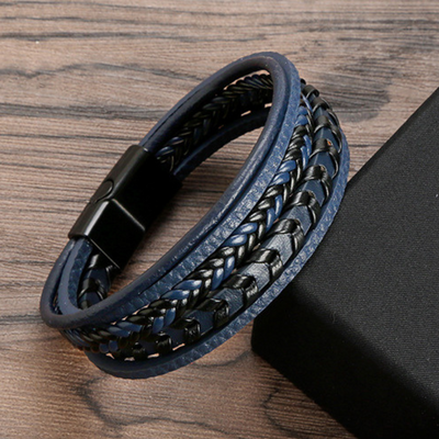 Viking Leather Braided Bracelet - Ragnar Band
