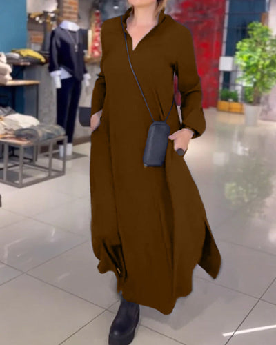Laluna® | Flowing Maxi Dress with Side Slit