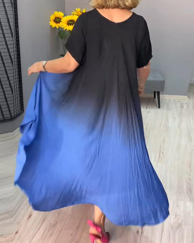 Laluna® | Ombre Pleated Casual Dress