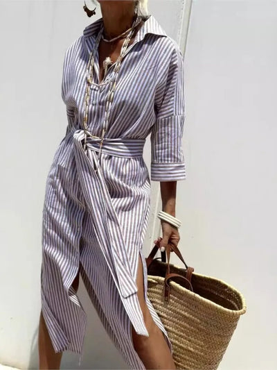 Laluna® | Timeless Striped Shirt Dress
