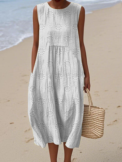 Laluna® | Chic Sleeveless Cotton Dress with Pockets