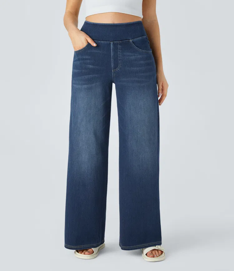 Laluna® | Comfortable high-waisted jeans