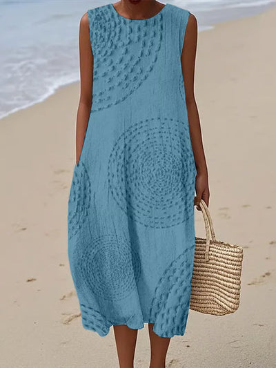 Laluna® | Textured Sleeveless Maxi Dress