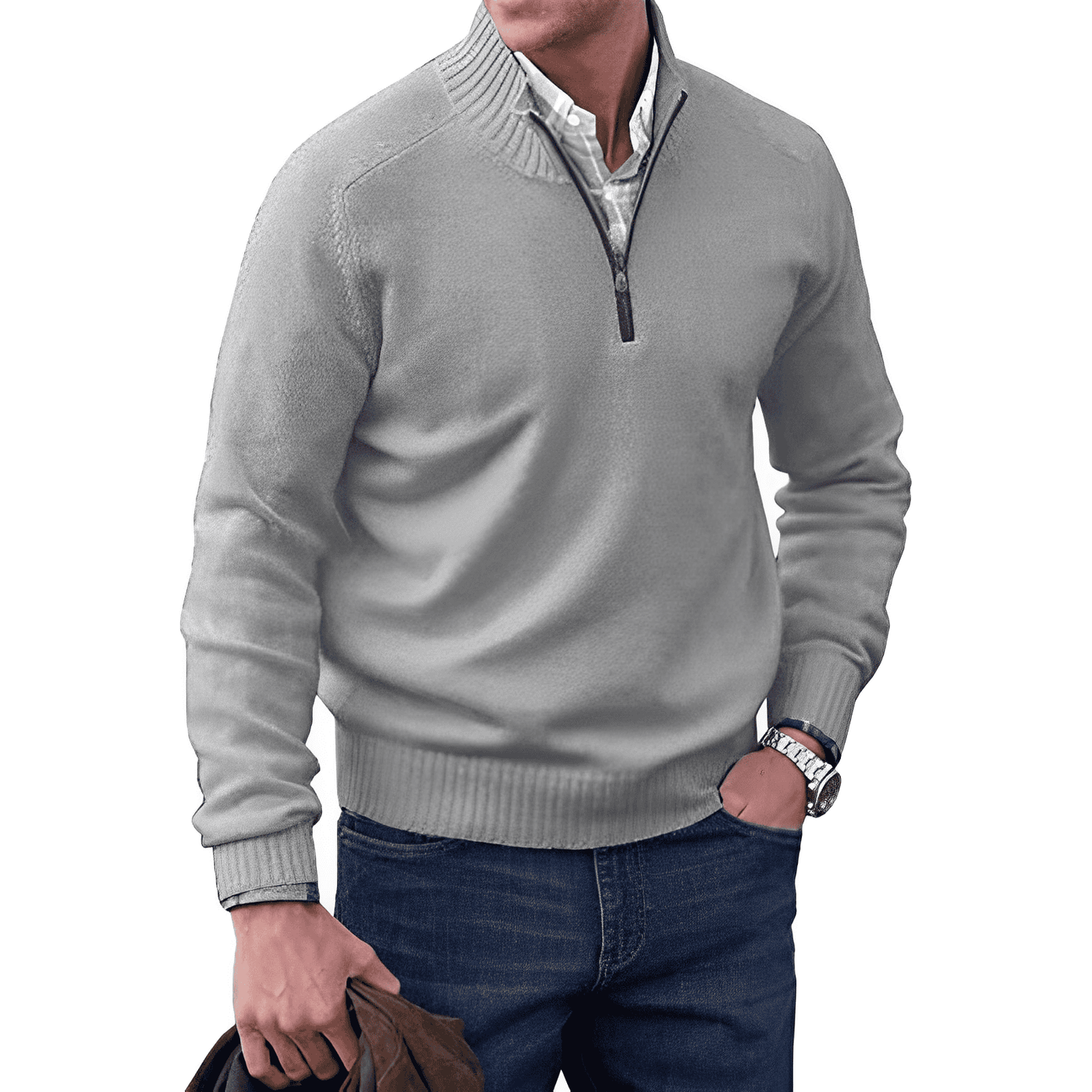 Laluna® | Luxe Cashmere Zip-Up Sweater
