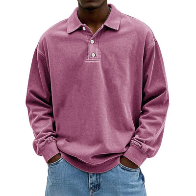 Matteo | Long Sleeve Polo Shirt for Men