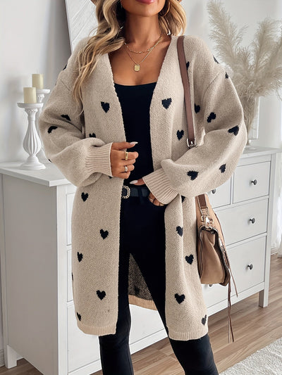LALUNA® | Heart-Embellished Cardigan