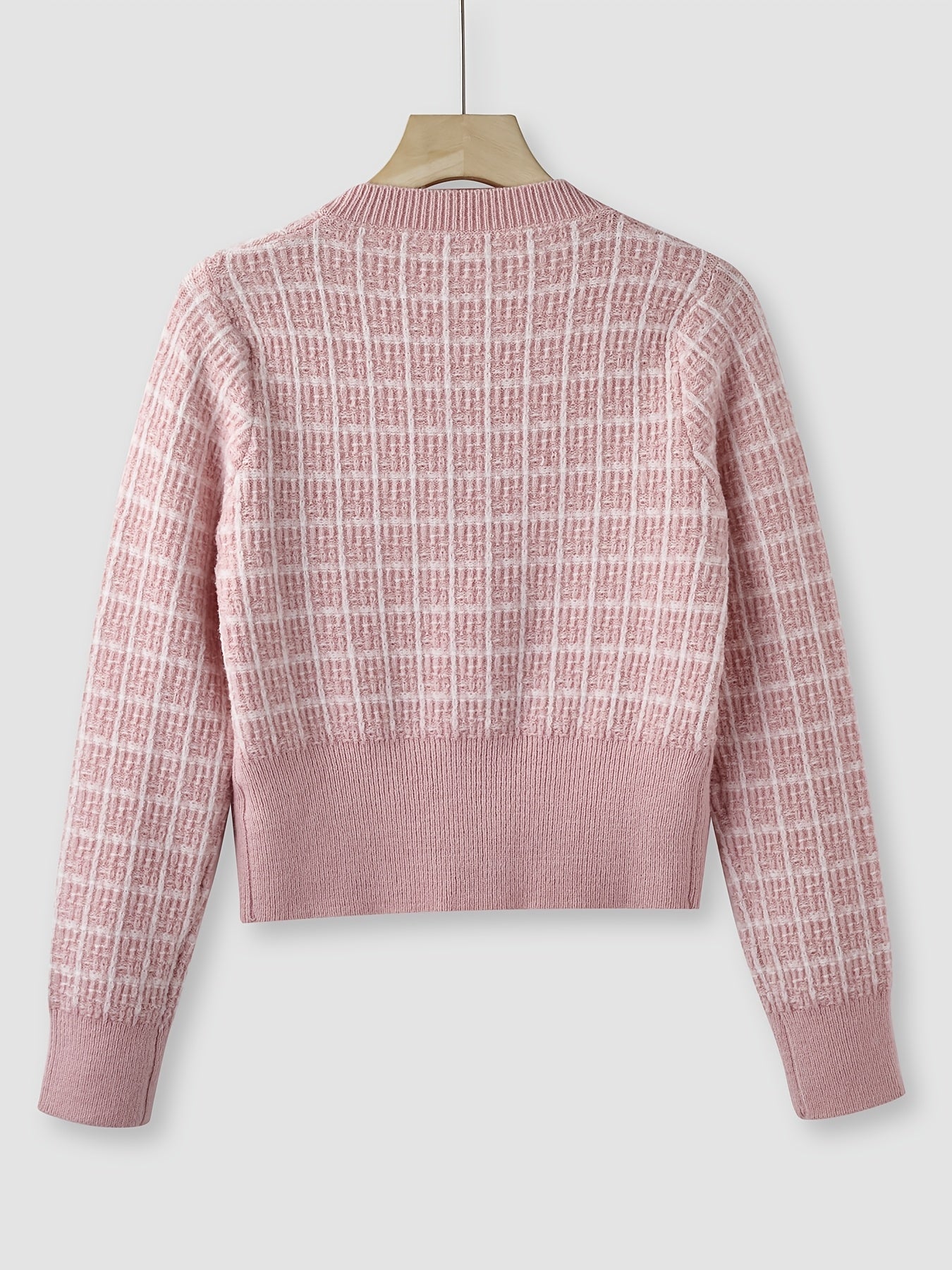 Laluna® | Button-Up Checked Cardigan
