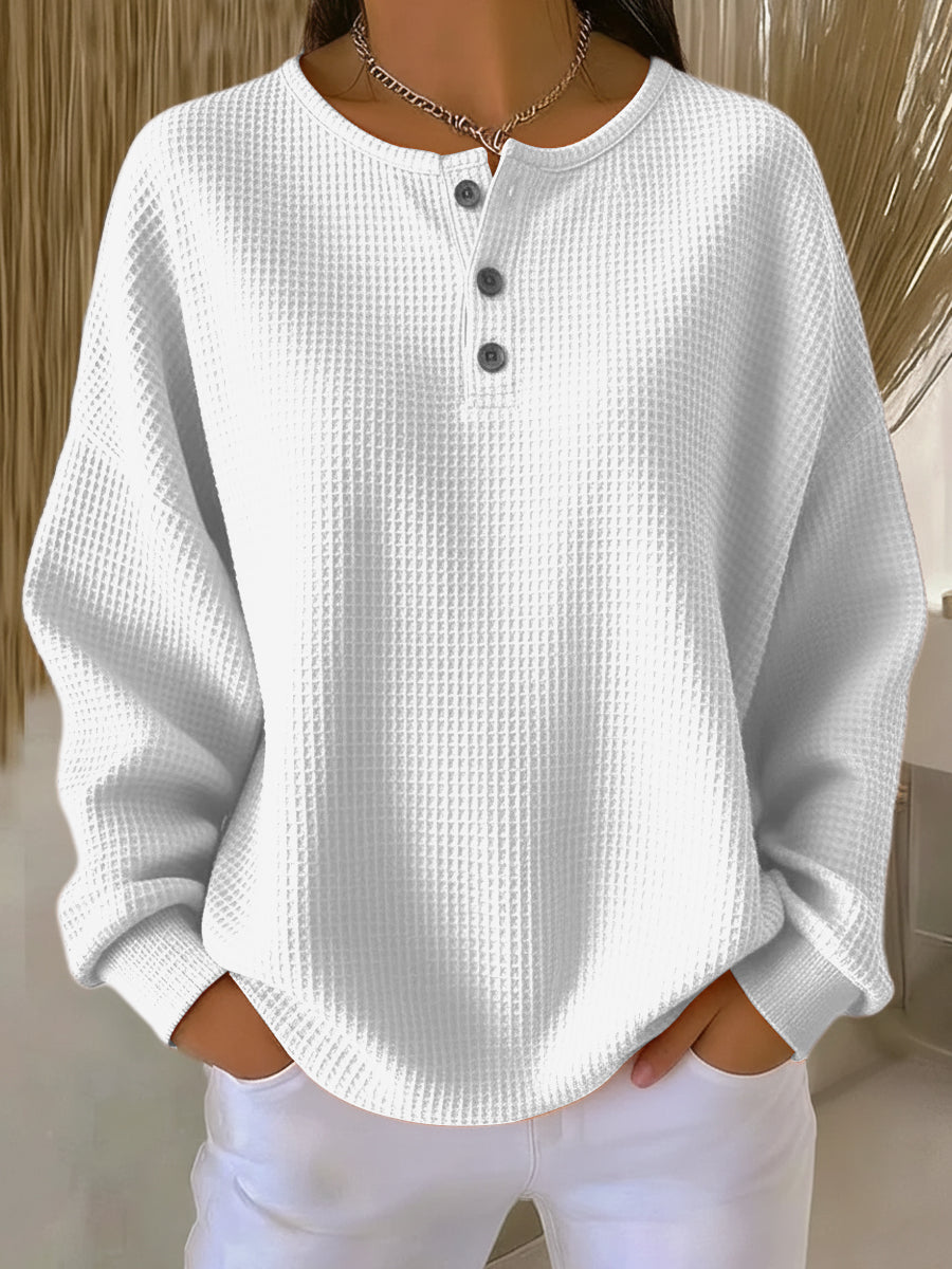 Stylish casual Henley top