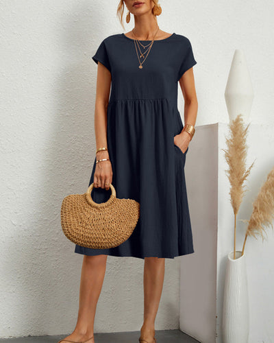 Laluna® | Relaxed Fit Round Neck Dress