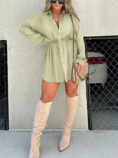 Laluna® | Chic Satin Romper Dress
