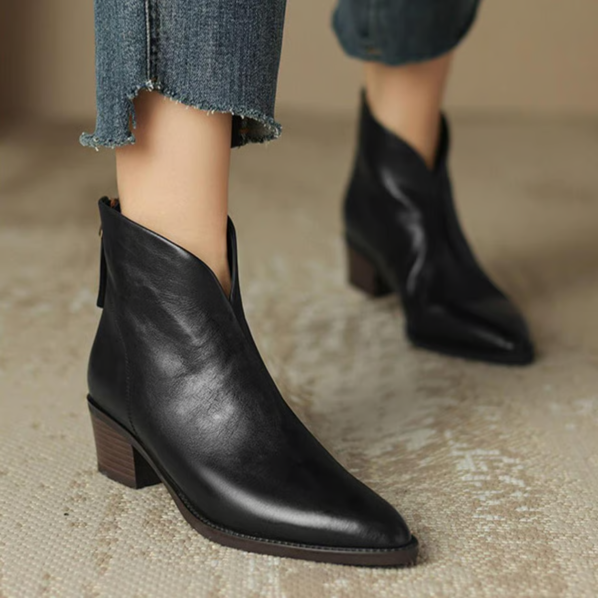 Laluna® | Elegant Small-Heeled Luxe Boots