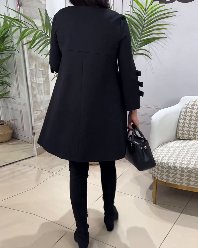 Laluna® | Relaxed Knee-Length Dress with Long Sleeves